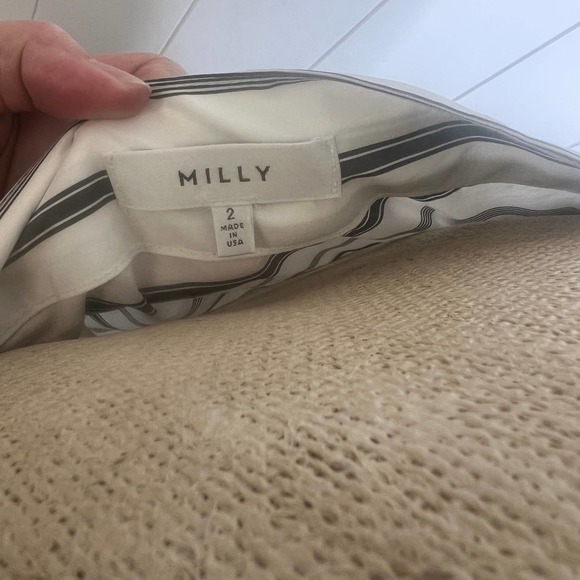 Milly Nina One Shoulder Blouse SZ 2 - Picture 9 of 11